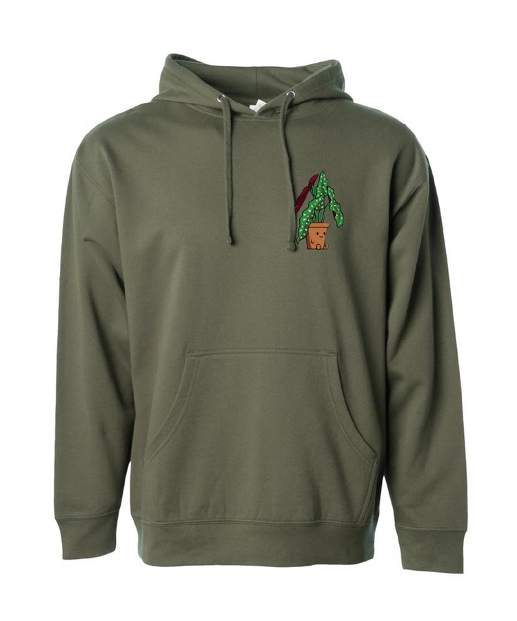 polka dot begonia plant friend hoodie