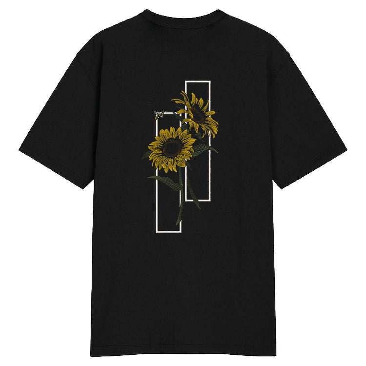 sunflower graphic stitched tee