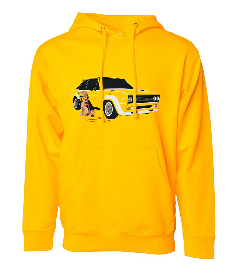 airedale terrier fiat 131 hoodie