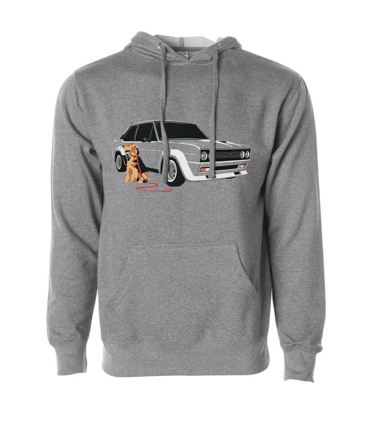 airedale terrier fiat 131 hoodie