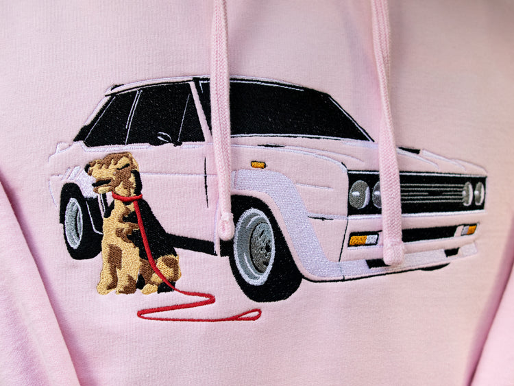 airedale terrier fiat 131 hoodie