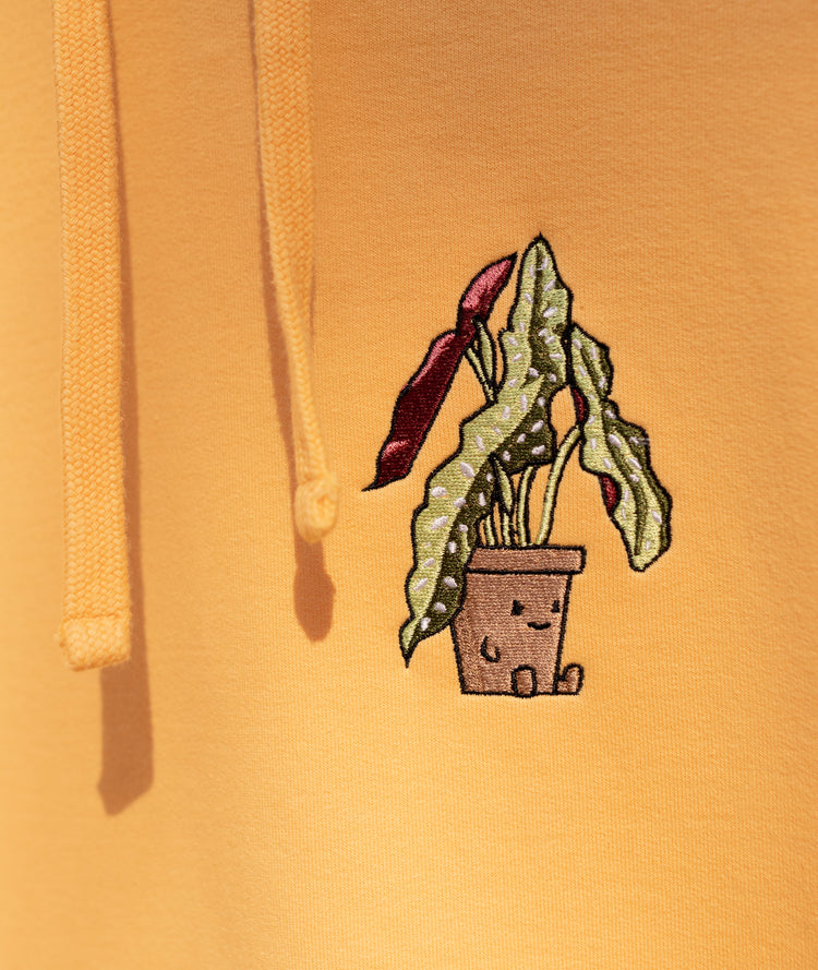 polka dot begonia plant friend hoodie