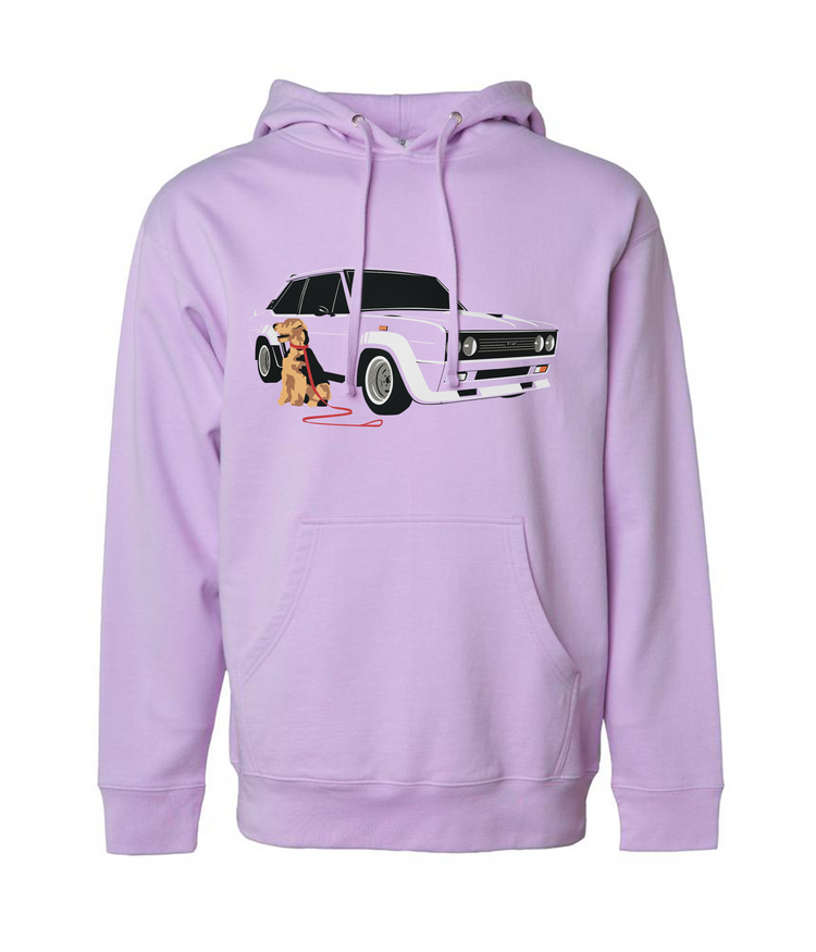 airedale terrier fiat 131 hoodie