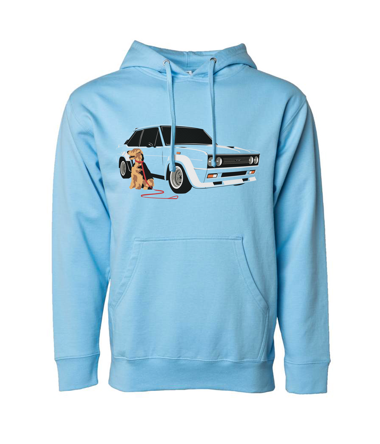 airedale terrier fiat 131 hoodie