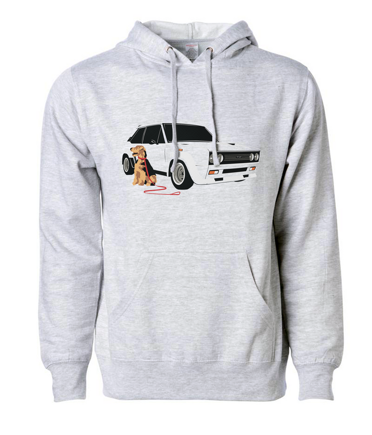 airedale terrier fiat 131 hoodie