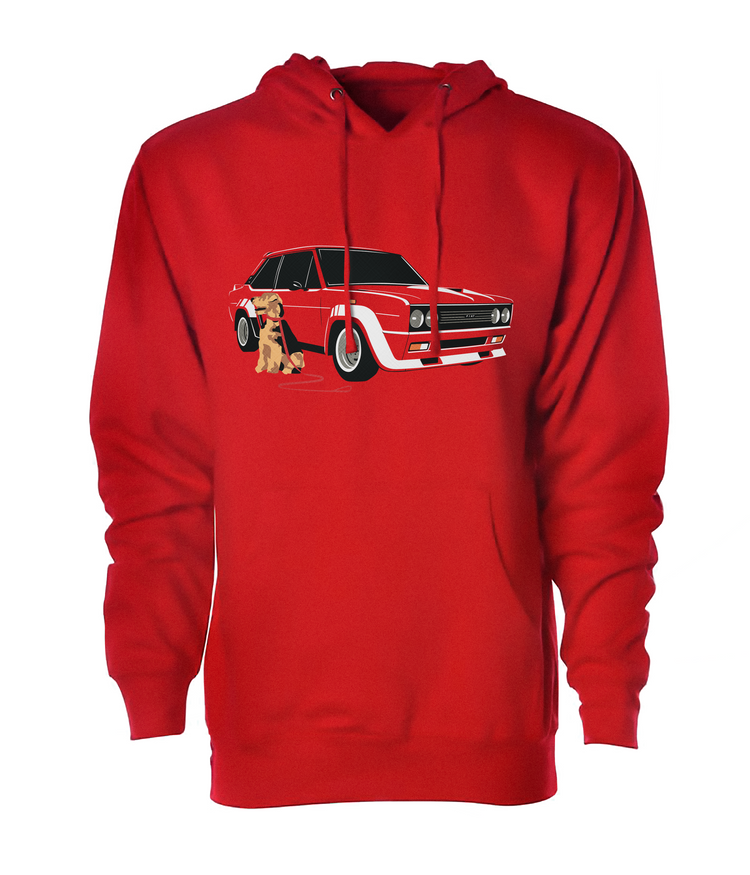 airedale terrier fiat 131 hoodie