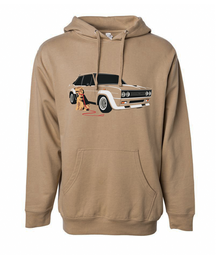 airedale terrier fiat 131 hoodie